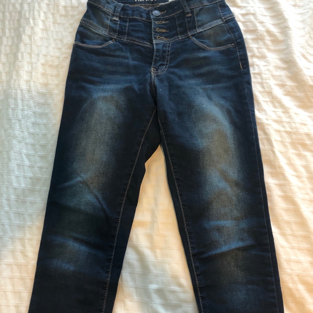 Skinny high waisted denim jeans